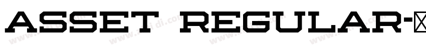Asset Regular字体转换 Asset Regular字体转换